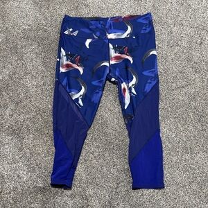 Blue Patterned Leggings